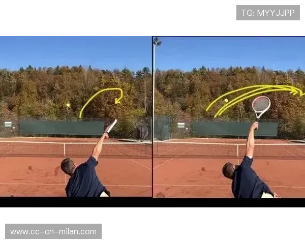 网球男单侧旋发球让对手完全判断错误